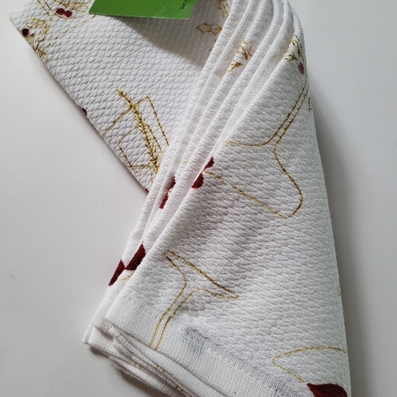Kate Spade New York 2 kitchen towels Christmas - Picture 4 of 5